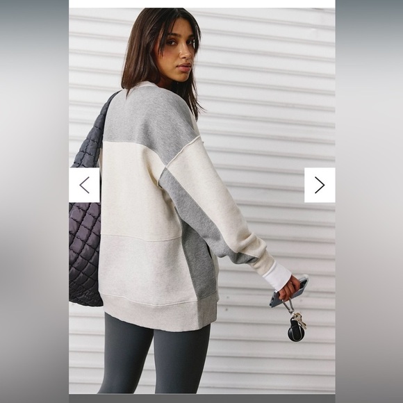 Free People Making It Pullover XL Color: Mixed Heather Combo - Picture 3 of 6